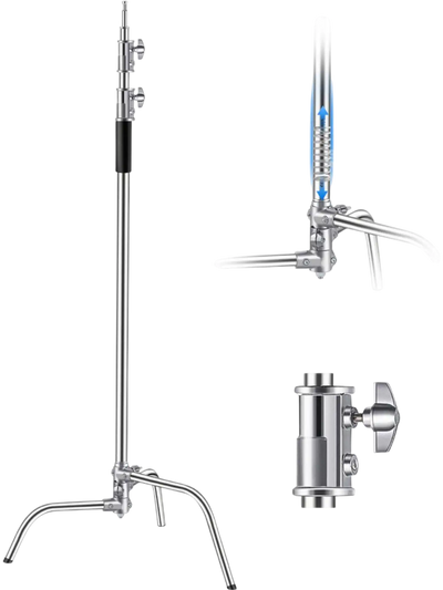 Vevor C Stand Photography Light Stand Heavy Duty Stainless Steel 10.83' New