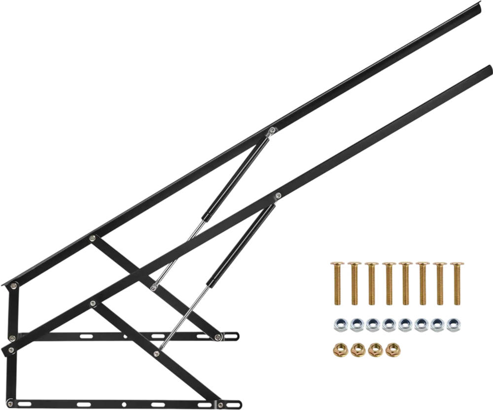 VEVOR Bed Lift, 59x79 in Compatible Extra-large Size 309 lbs Load Bearing, DIY Wall Bed Mechanical Hardware Kit Vertical Deluxe, Pneumatic Lever Heavy Duty Support, Folding for Guestroom