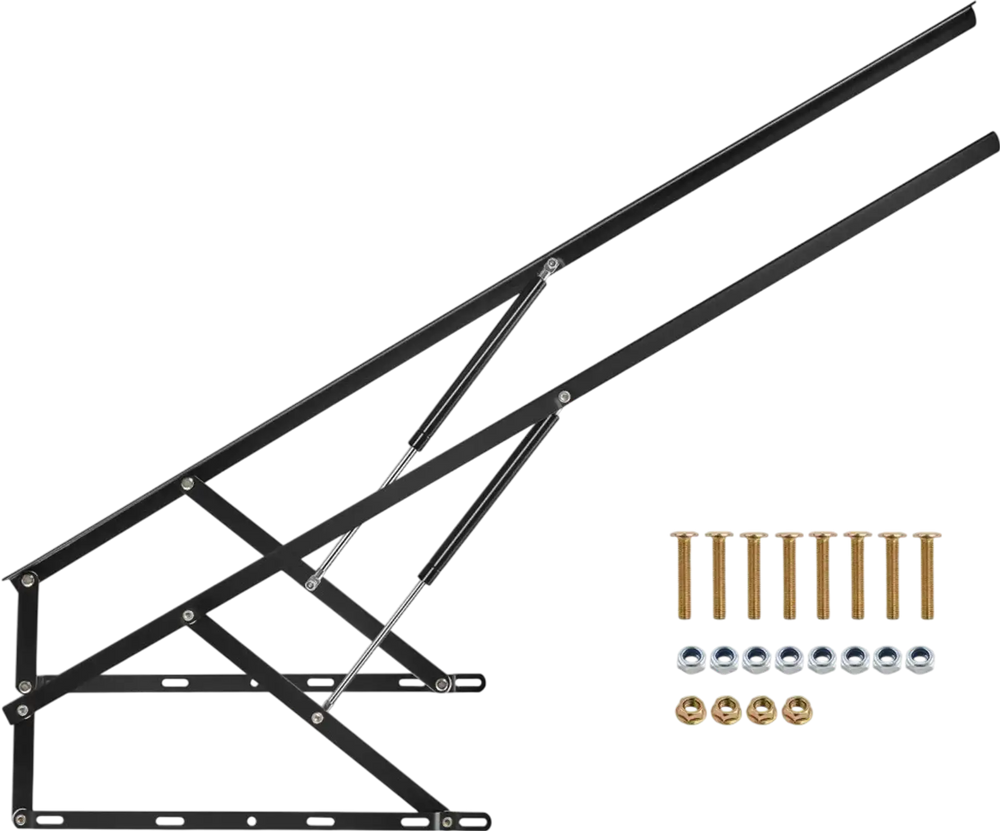 VEVOR Bed Lift, 59x79 in Compatible Bed Size 265 lbs Load Bearing, DIY Wall Bed Mechanical Hardware Kit Vertical Deluxe, Pneumatic Lever Heavy Duty Bed Support, Folding Wall Bed for Guestroom