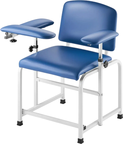 VEVOR Phlebotomy Chair, Blood Draw Chair with Adjustable Armrests and Flip Arm, 400LBS Loading Blood Drawing Medical Chair with Soft Padded Seat, Easy-to-Clean PVC Leather for Hospitals, Labs, Clinics