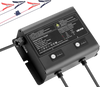 VEVOR Marine Battery Charger, 2-Bank, 5A 12V Onboard Boat Charger, IP68 Waterproof Smart On-Board Battery Charger, for Lithium-Ion (LiFePO4), NCM, Lead-Acid Batteries, Large Boat, Yacht, RV, Trailer