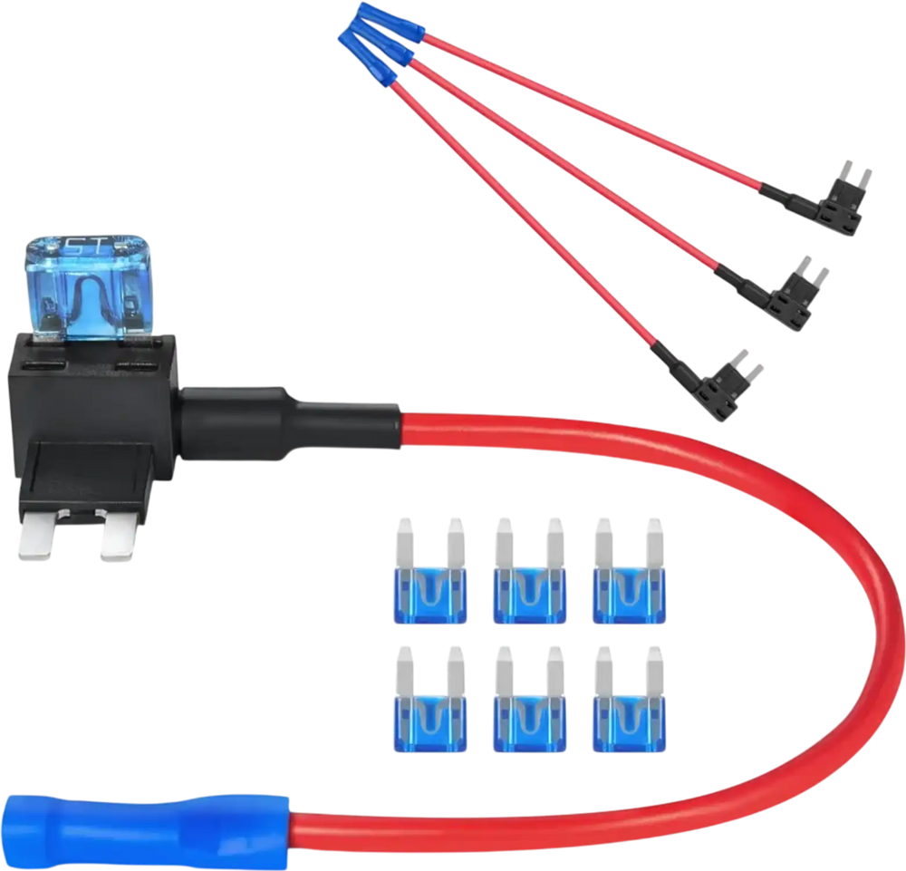 VEVOR Fuse Tap, 24 Packs, 4 Types 12V Car Add-a-Circuit Fuse Tap Adapter, Standard Mini Micro2 and Low Profile Mini Blade Fuses Holder, ATO ATC ATM Fuses Adapter Jumper for Cars Trucks Boats