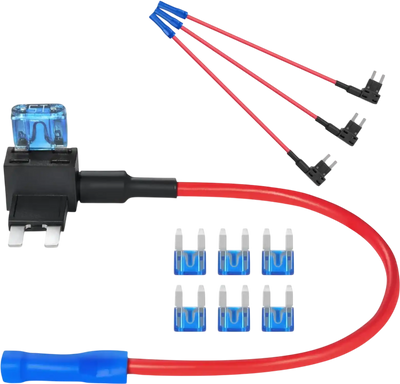 Vevor Fuse Tap 12V Car Add-A-Circuit Blade Fuse Holder Kit New