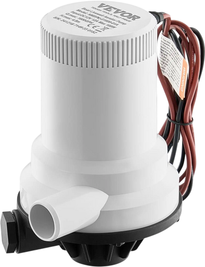 Vevor Livewell Pump 12V 1600 GPH Straight Dual Inlet Boat Aerator Pump New