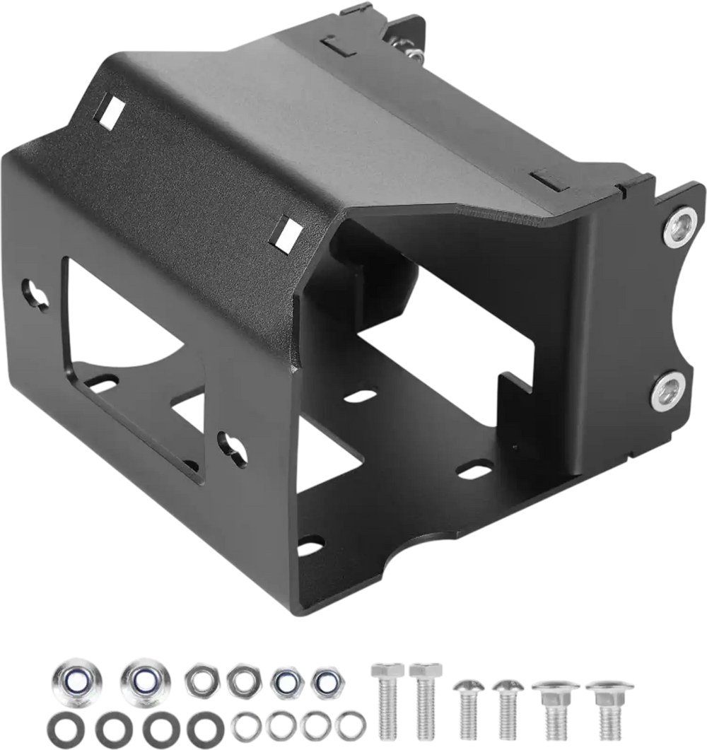 VEVOR Winch Mount, Winch Capacity of 2000-3600 lbs, Trailer Hitch Winch Mount for Select Polaris Sportsman Models (2009 and Newer), 2 Mounting Hole Design, Powder Coated Steel, Fit for Desert Rescue