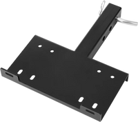 VEVOR Winch Mount, 15000 lbs / 6803 kg Load Capacity, Trailer Hitch Winch Mount with 50.8 mm Receiver, 2 Mounting Hole Design, Powder Coated Steel, Suitable for ATV UTV Pickup Truck, Black