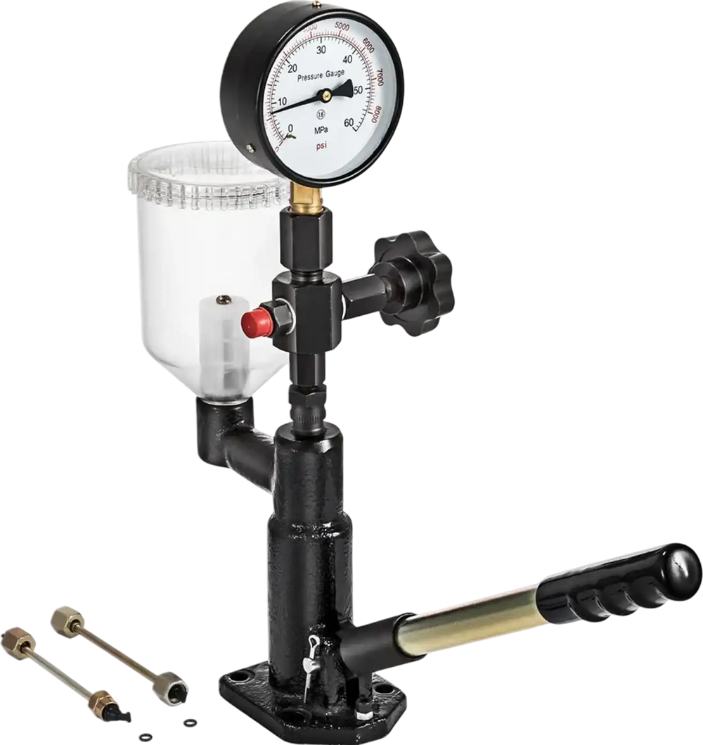 SKYSHALO Diesel Injector Tester with Dual Scale Gauge, 400Bar/6000PSI, for Accurate Pressure Adjustment & Nozzle Examination