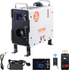 VEVOR 2KW Diesel Heater, 12V/24V All in One Diesel Air Heater, with Bluetooth APP Control, Remote Control and Display Screen, CO Alarm, Fast Heating Portable Diesel Heater for Vehicles and Outdoors