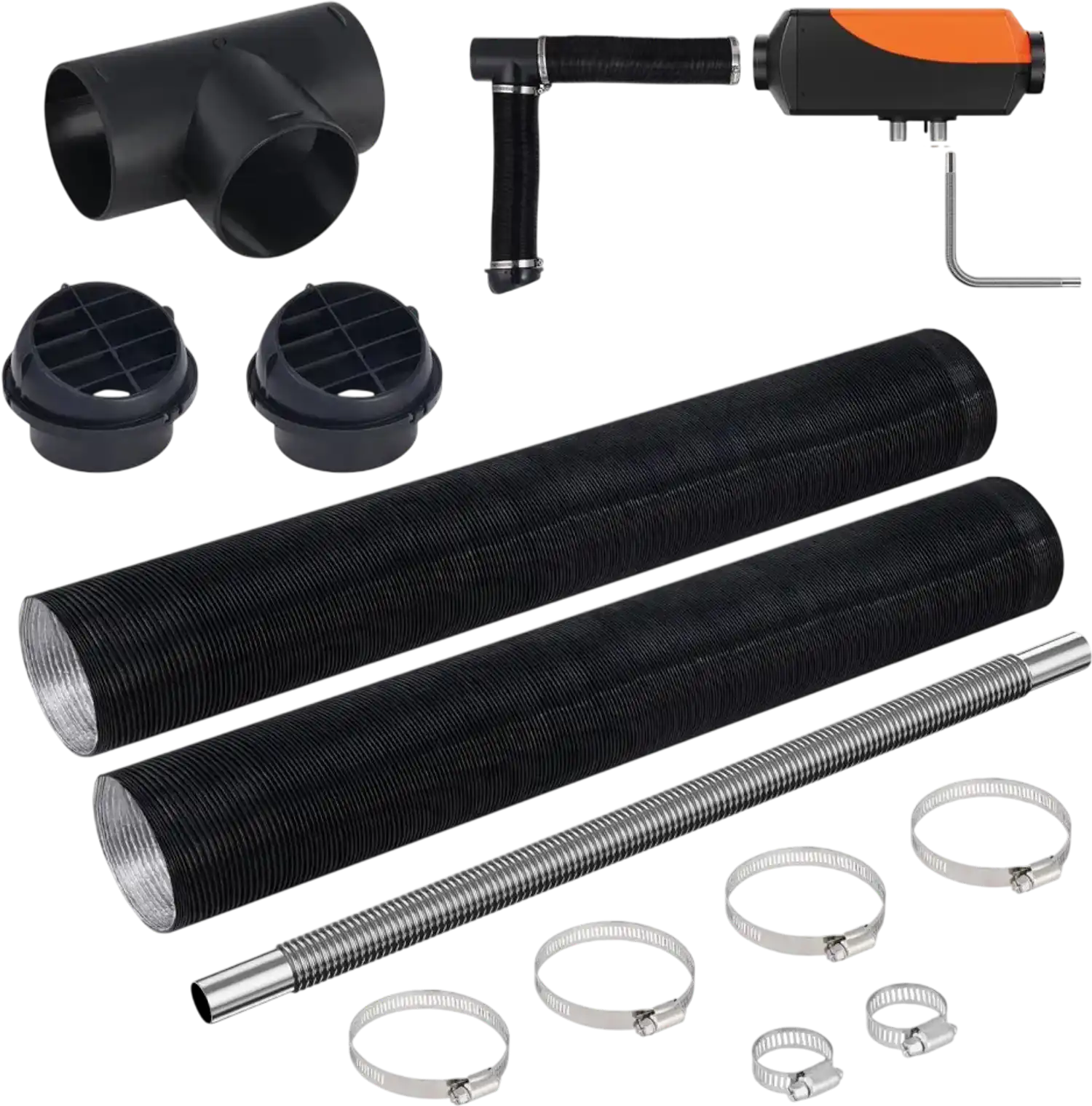 Vevor Exhaust Pipe Kit Diesel Heater Pipe Ducting Set New