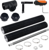 VEVOR Diesel Heater Pipe Ducting Set, 3" Extendable Air Duct Hose, 1" Stainless Steel Exhaust Pipe, 2 Air Vents, Tee Air Outlet Connector and Hose Clamps, for 5KW/8KW Diesel Parking Heaters