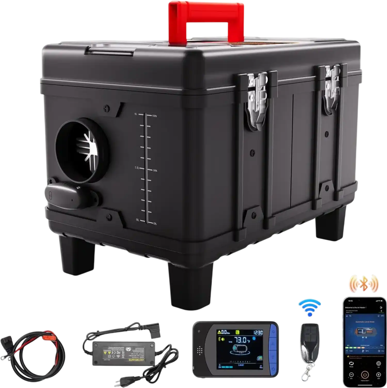 Vevor Diesel Air Heater 12V/24V 8kW Bluetooth App Remote Control Portable Heater New
