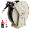 VEVOR Fuel Hose Reel, 3/4 inch x 33 ft Retractable, Spring Driven Auto Swivel Rewind, 300 PSI, Heavy-Duty Carbon Steel Construction with Industrial Grade Rubber Hose, for Diesel Fuel, Kerosene