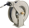 VEVOR Oil Hose Reel, 1/2 inch x 50 ft Retractable, Spring Driven Auto Swivel Rewind, Max 3625 PSI, Heavy-Duty Carbon Steel Construction with Steel Wire Braided Hose, for Engine / Gear / Hydraulic Oil