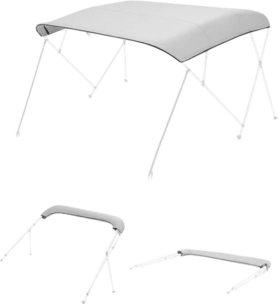 Vevor Bimini Top Replacement Cover 8' 4 Bow Gray Boat Canopy New