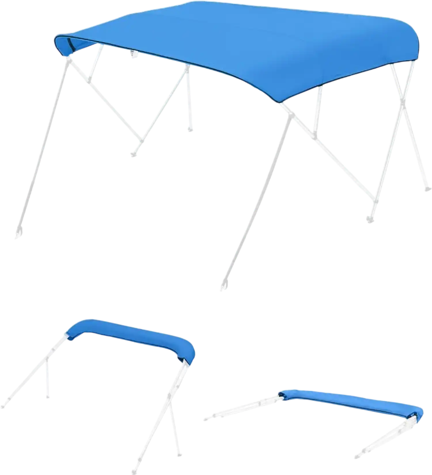 Vevor Bimini Top Replacement Cover 8' 4 Bow Boat Canopy Blue New
