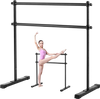 VEVOR Ballet Barre, 4 Ft Double Barre Bar for Home, Freestanding Portable Ballet Stretching Dance Bars, Height Adjustable Anti-Wobble Fitness Studio Equipment, for Pilates Balance Workout