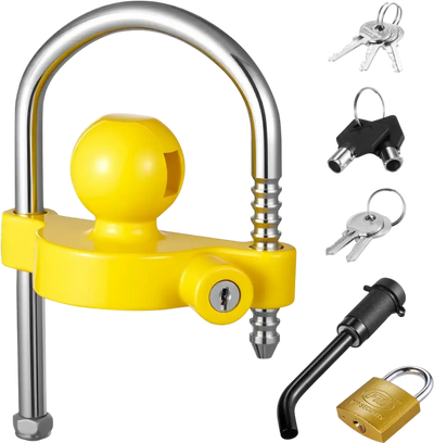 Vevor Trailer Hitch Lock Kit Adjustable Anti-Theft Coupler Lock New