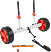 VEVOR Kayak Cart, 230 lbs Load Capacity, Canoe Cart Dolly with 10-inch Solid PU Tires & Kickstand, Assembles & Disassembles Within Seconds, Paddle Board Trolley for Kayaks, Canoes, Paddleboards
