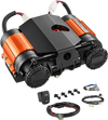 VEVOR 12V Dual-Cylinder Air Compressor 1HP 4.73 SCFM Portable Tire Inflator, Max 150PSI Heavy Duty Offroad Air Pump with Differential Lock Harness for Pickup Trucks SUVs Off-Road Vehicles