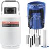 VEVOR Liquid Nitrogen Tank, 3 L Aluminum Alloy Liquid Nitrogen Container, LN2 Tank Dewar with 6 Canisters and Carry Bag with Straps, Cryogenic Tank for Beauty Industry, Semen Preservation, Scientific