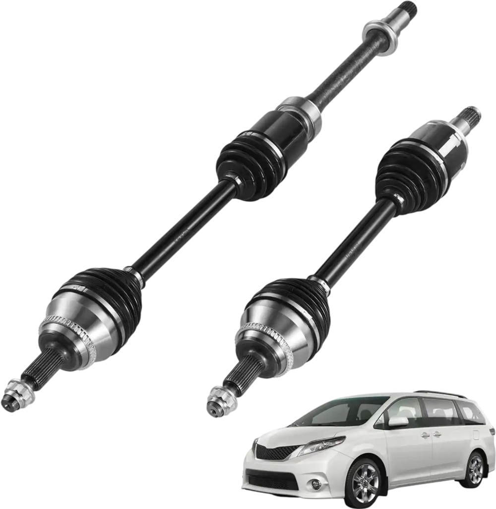 VEVOR CV Axle Shaft Assembly, 2 Pieces Front Left & Right (Driver and Passenger Side), Automotive Replacement CV Joint Axles Pair Compatible with 2004-2010 Toyota Sienna, Alloy Steel & Carbon Steel
