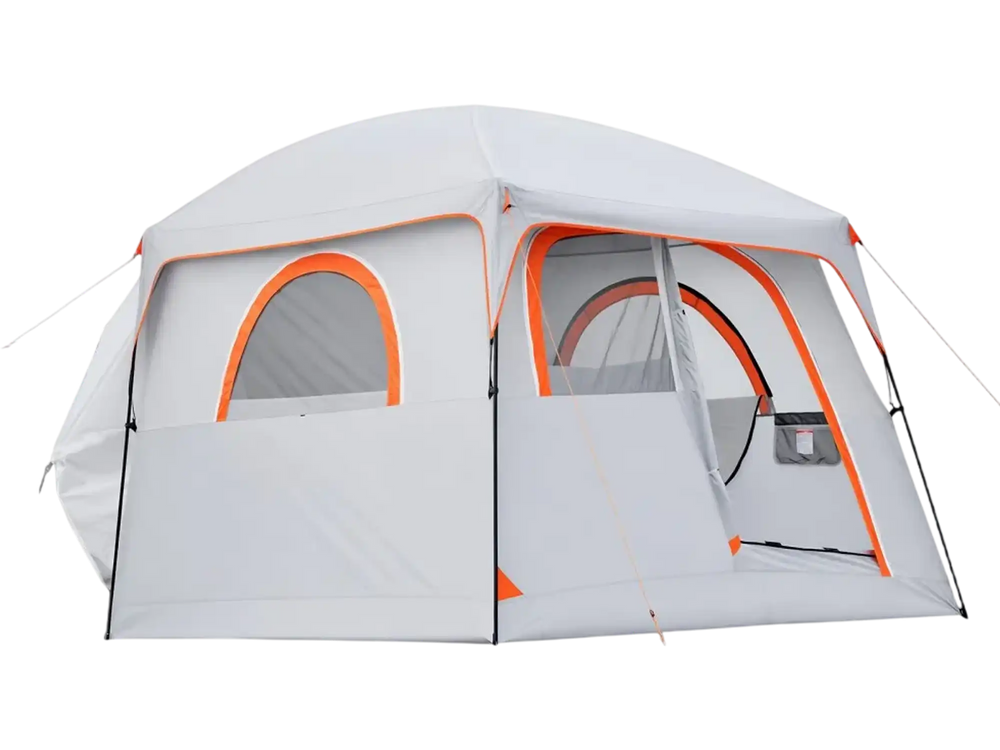 VEVOR Large SUV Tent for 6 Person, 10 x 9 FT 3-Season SUV Tailgate Tent with Ventilated Doors & Mesh Windows, PU2000mm Waterproof Dual-Use Car Rear Hatch Tents for Outdoor Camping Hiking