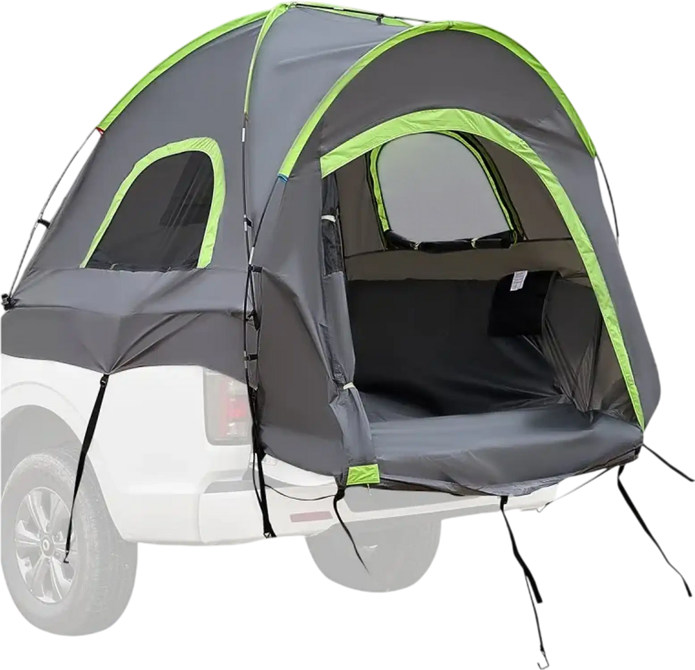 VEVOR Pickup Truck Tent, Fit 5.0-5.2 ft Truck Tents for Camping, Waterproof PU2000mm 2-3 Person Sleeping Truck Bed Tent with Double Layer Design Windows, Sturdy Truck Bed Camper Shell with Storage Bag