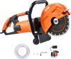 VEVOR Electric Concrete Saw, 9 in, 1800 W Motor Circular Saw Cutter with 3.5 in Cutting Depth, Wet/Dry Disk Saw Cutter Includes Water Line, Pump and Blade, for Stone, Brick