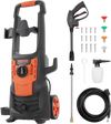 VEVOR Electric Pressure Washer, 2150 PSI, Max. 1.8 GPM, 1800W Power Washer w/ 26 ft Hose, 4 Quick Connect Nozzles, Foam Cannon, Portable to Clean Patios, Cars, Fences, Driveways