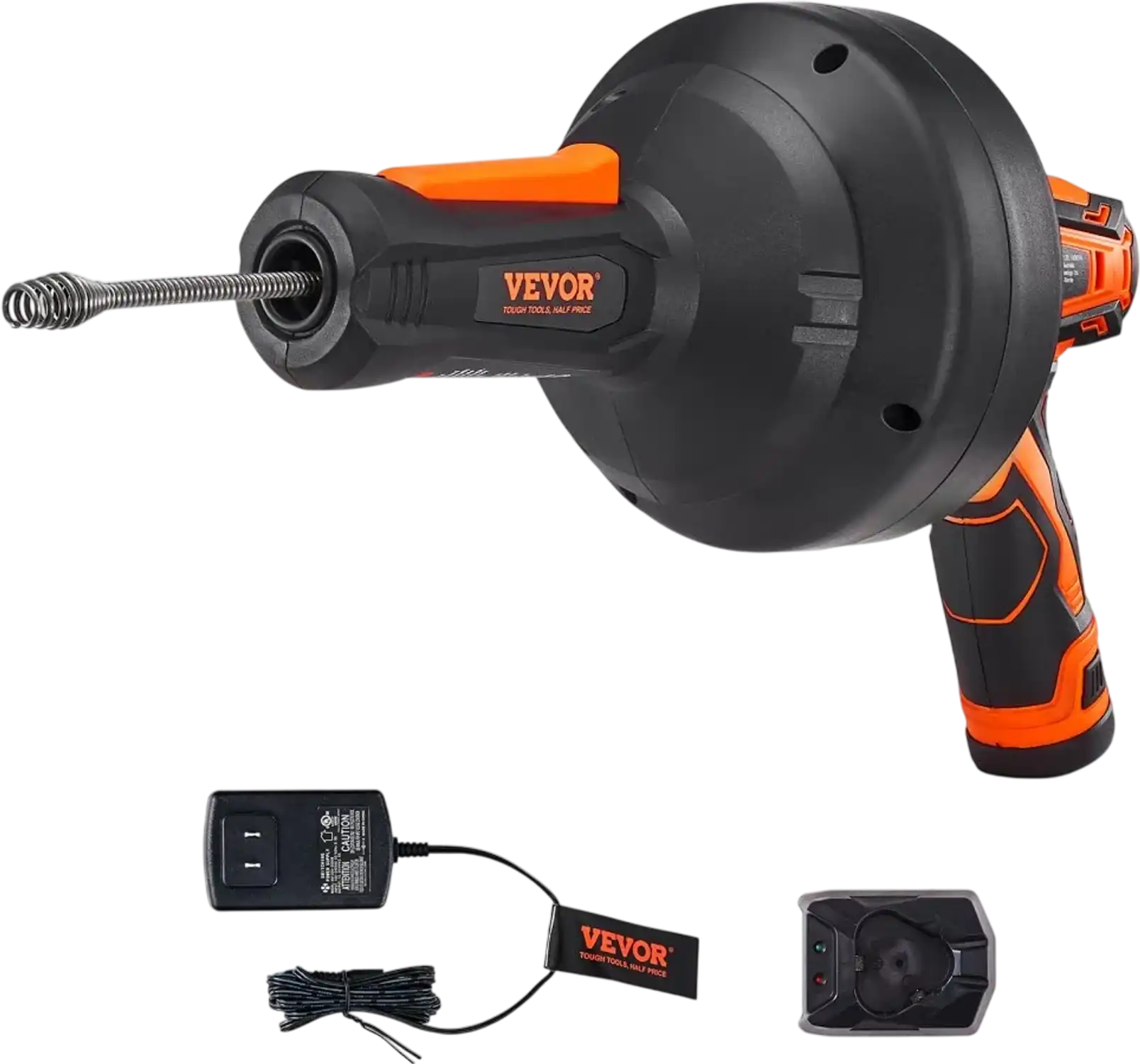 Vevor Drain Auger 25' Cordless Auto Feed Plumbing Snake for 3/4