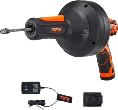 Vevor Drain Auger 25' Cordless Auto Feed Plumbing Snake for 3/4