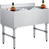 VEVOR Commercial Ice Bin, 100.7 Qt Max Capacity, 36 x 19 x 33 Inch Stainless Steel Ice Chest with Sliding Lid and Bottle Holders, Cooler Cart Cocktail Unit for Bar Restaurant Pub, NSF Certified