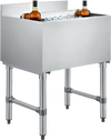 VEVOR Commercial Ice Bin, 82.9 Qt Max Capacity, 30 x 19 x 33 Inch Stainless Steel Ice Chest with Sliding Lid and Bottle Holders, Cooler Cart Cocktail Unit for Bar Restaurant Pub, NSF Certified