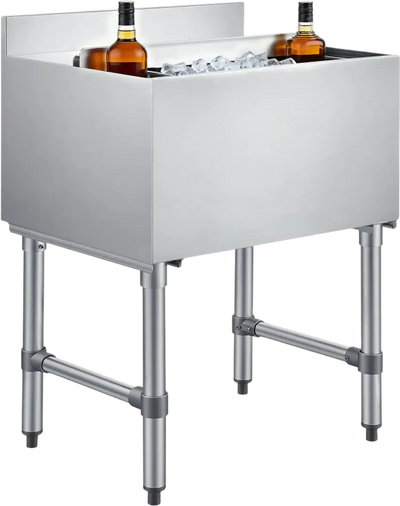 Vevor Commercial Ice Bin 82.9 Qt Stainless Steel Ice Chest with Sliding Lid New
