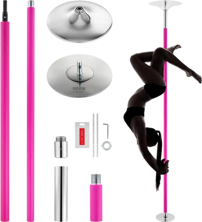 Vevor Dancing Pole Professional Spinning Static Portable Removable 40mm Pink New
