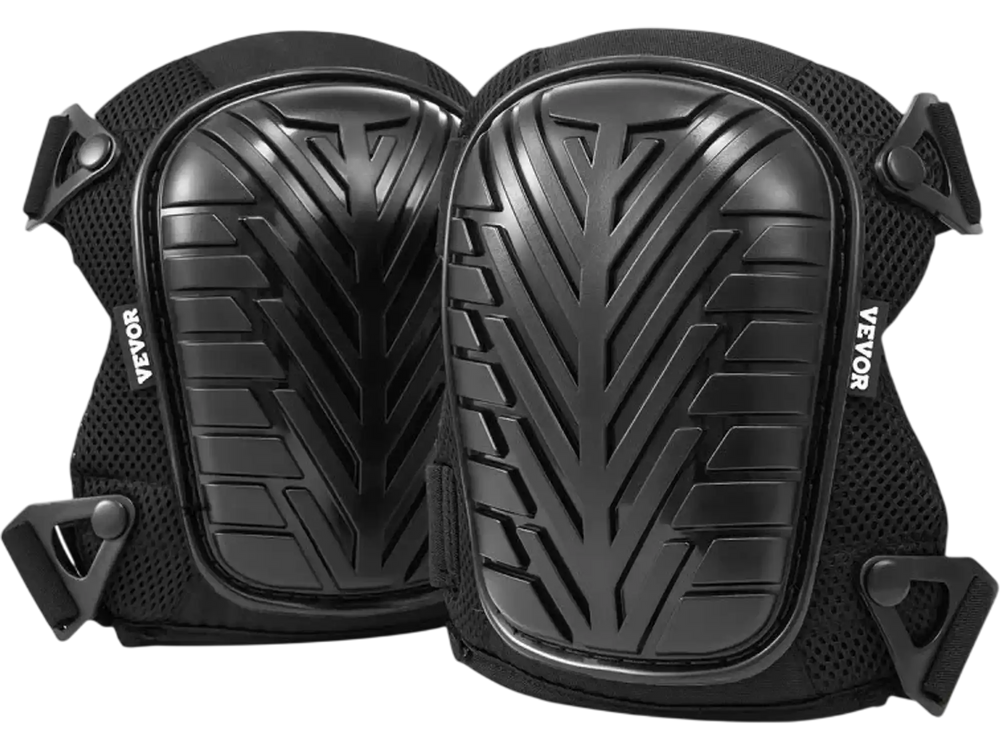 VEVOR Knee Pads for Work, Heavy Duty Construction Knee Pads with Adjustable Straps & Rivets, Thick Gel Knee Pads with Foam Cushion for All-Round Knee Protection, Fit Men & Women for Flooring Gardening