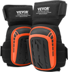 VEVOR Knee Pads for Work, Extended Heavy Duty Construction Knee Pads with 2 Extension Straps, Anti-slip Foam Gel Knee Pads, Men & Women, for Gardening Flooring Roofing and Cleaning, Black and Orange