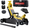 VEVOR Low Profile Floor Jack, 2.5 Ton (5512 lbs) Capacity, Steel Racing Floor Jack with Single Piston Quick Lift Pump & SUV Adapters, Hydraulic Trolley Car Lift for Sedans, Lifting Range 3.3"-13.8"
