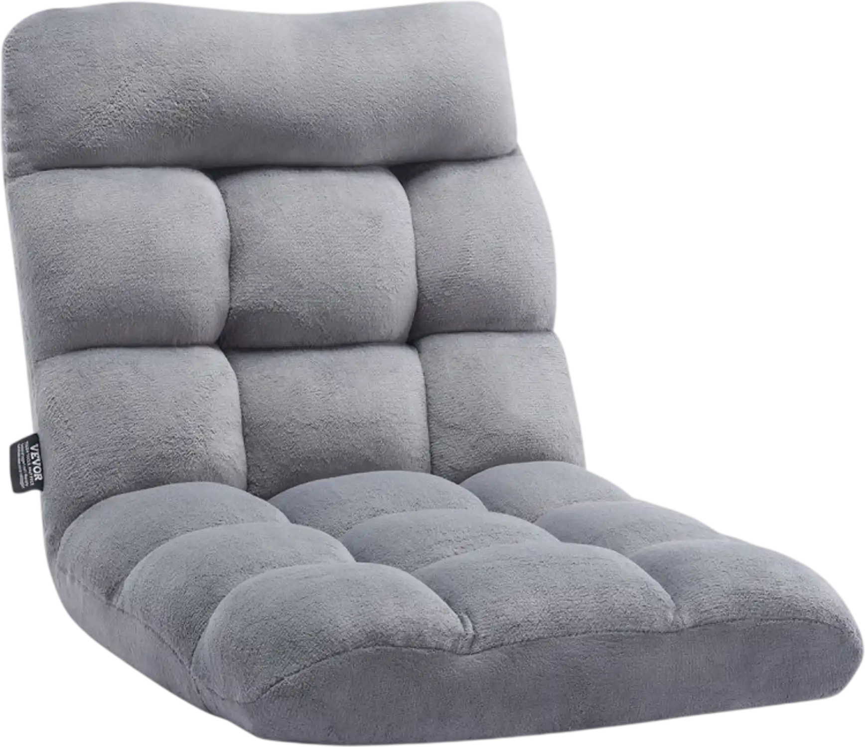 Vevor Floor Chair Folding Sofa Chair with 14 Adjustable Positions Gray New