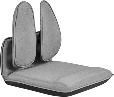 VEVOR Floor Chair, 5 Adjustable Positions Folding Floor Gaming Chair with Ergonomic Back Support, Sturdy Metal Frame with Recycled Foam and Linen Fabric, Multifunctional for Reading, Relaxing, Gray