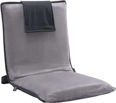 VEVOR Floor Chair, 6-Position Adjustable Meditation Chair with Back Support, Folding Sofa Chair for Reading TV Watching and Gaming, Portable Floor Seat Lounge Sofa Chair for Kids Teens Adults, Gray
