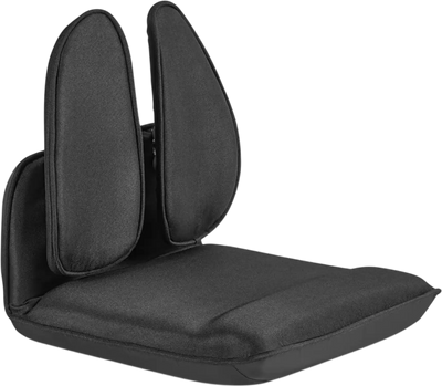 VEVOR Floor Chair, 5 Adjustable Positions Folding Floor Gaming Chair with Ergonomic Back Support, Sturdy Metal Frame with Recycled Foam and Linen Fabric, Multifunctional for Reading, Relaxing, Black