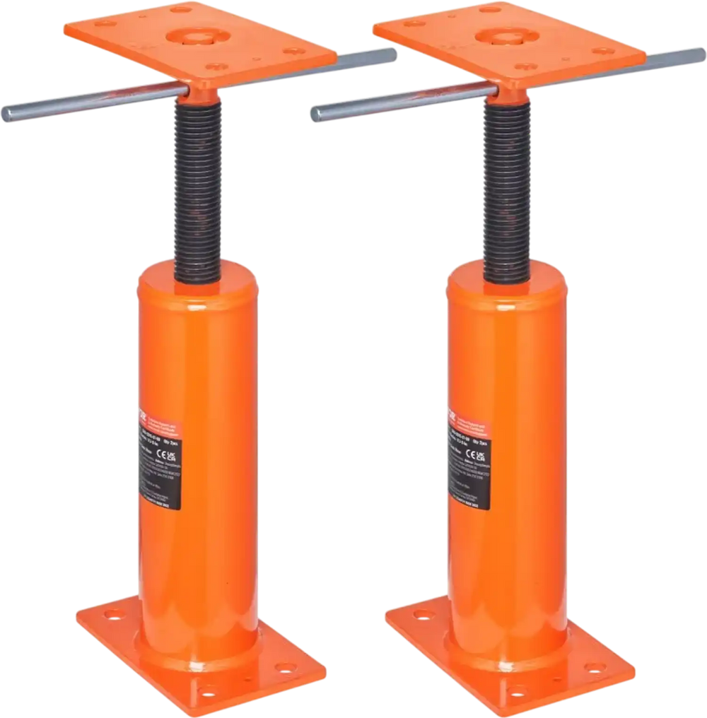 VEVOR House Floor Jacks, 2 Pack, 12"-16" Height Range, 9700 lbs Max Load Capacity Per Unit, Adjustable Support Beam Basement Jack Post Pole for Leveling, Steel Telescoping Jack for Temporary Support