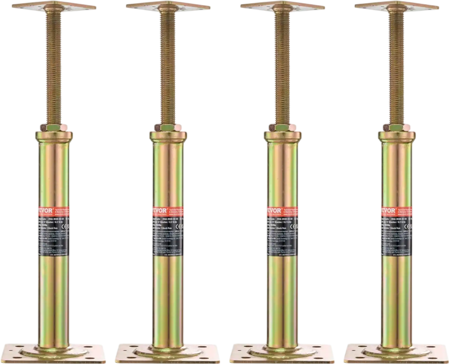 Vevor Floor Jack 4-Pack Adjustable House Support Post 11.6-16