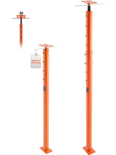 VEVOR House Floor Jacks, 2 Pack 53-93 Inch Height Range, 18000 lbs Max Load Capacity, Adjustable Support Beam Basement Jack Post Pole for Leveling, Lift Steel Telescoping Post for Temporary Support