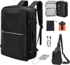VEVOR Vacuum Travel Backpack, 80L, Expandable Vacuum Seal Compression Travel Backpack with Pump, with TSA-Approved Lock, Airback Vacpack, Water-Resistant Carry-On Suitcase Luggage, for Business, Black