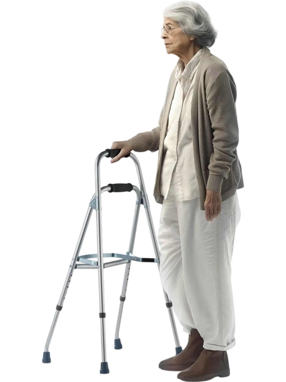 VEVOR Folding Hemi Walker, One Arm Folding Walker for Seniors with 6-Level Adjustable Height, Lightweight Aluminum | Side One-Hand Style Mobility Aid for Elderly Handicapped Disabled, Up to 350LBS