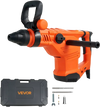 VEVOR Corded Hammer Drill, 1600W 175-350RPM Electric Demolition Drills, 2-Inch SDS-Max Rotary Hammer Driver, 3 Functions Chipping Power Tool Kit for Concrete, Drilling Wood Plastic
