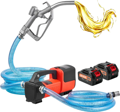 Vevor Fuel Transfer Pump Battery-Powered 12 GPM Portable Diesel Pump Kit New