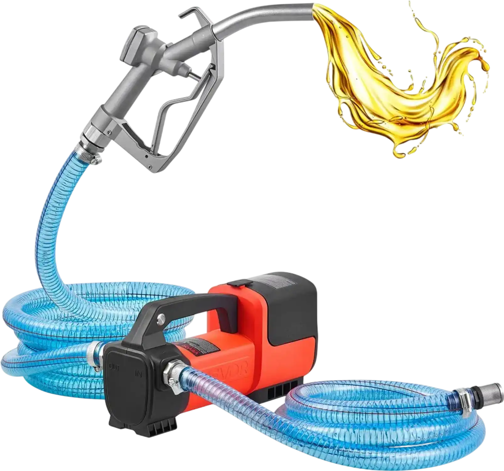 Vevor Fuel Transfer Pump Battery-Powered 12 GPM Portable Diesel Pump Kit New